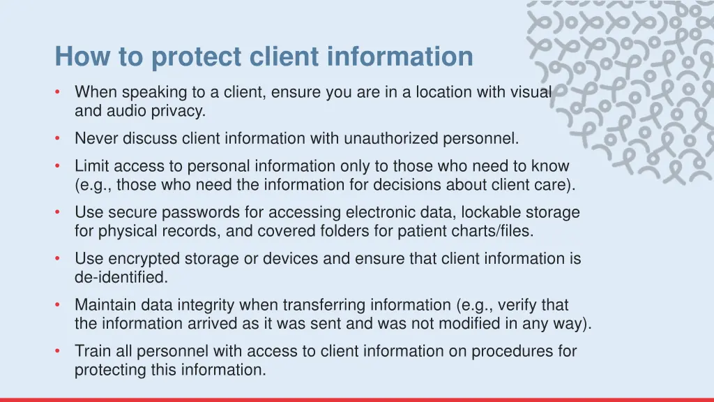 how to protect client information