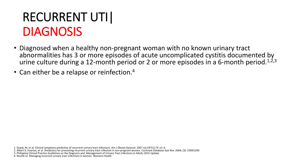 recurrent uti recurrent uti diagnosis diagnosis