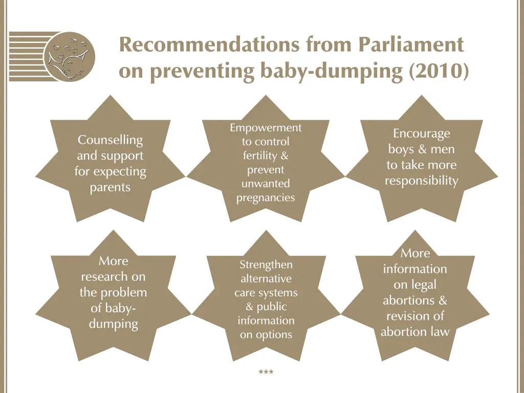 recommendations from parliament on preventing