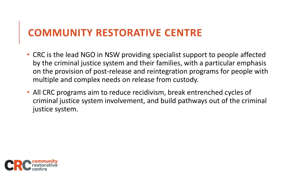 community restorative centre