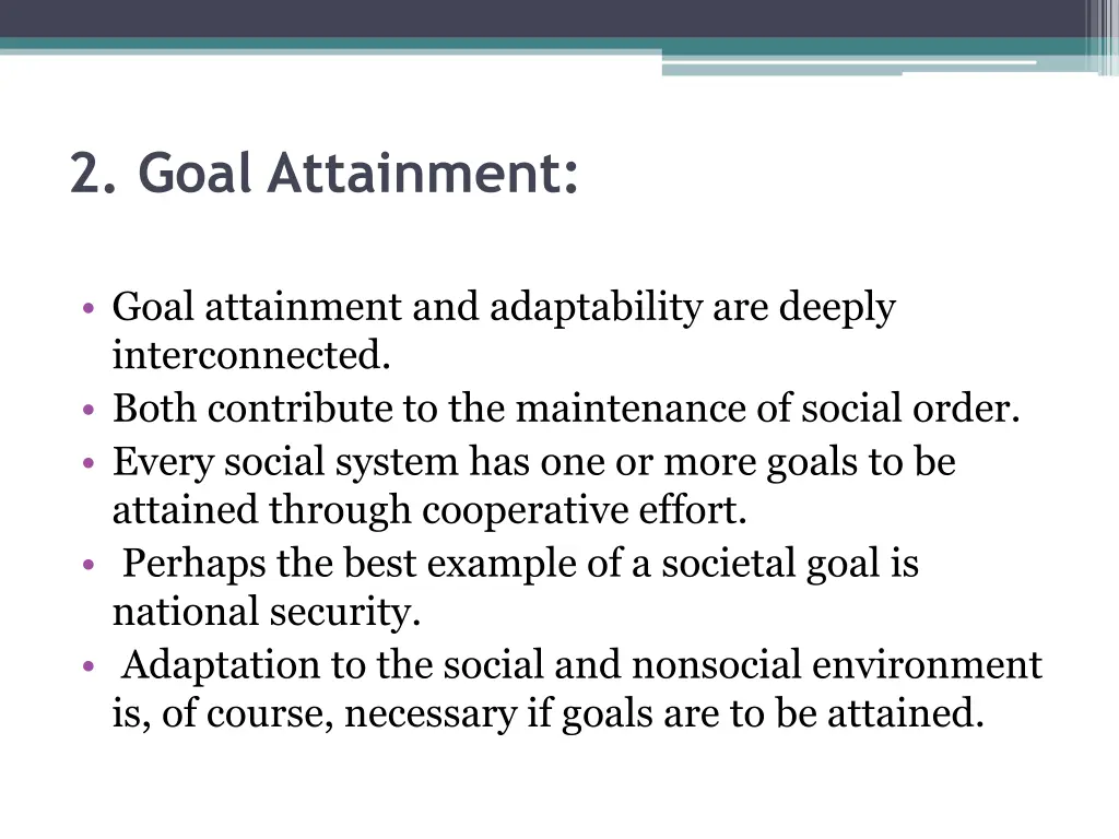 2 goal attainment