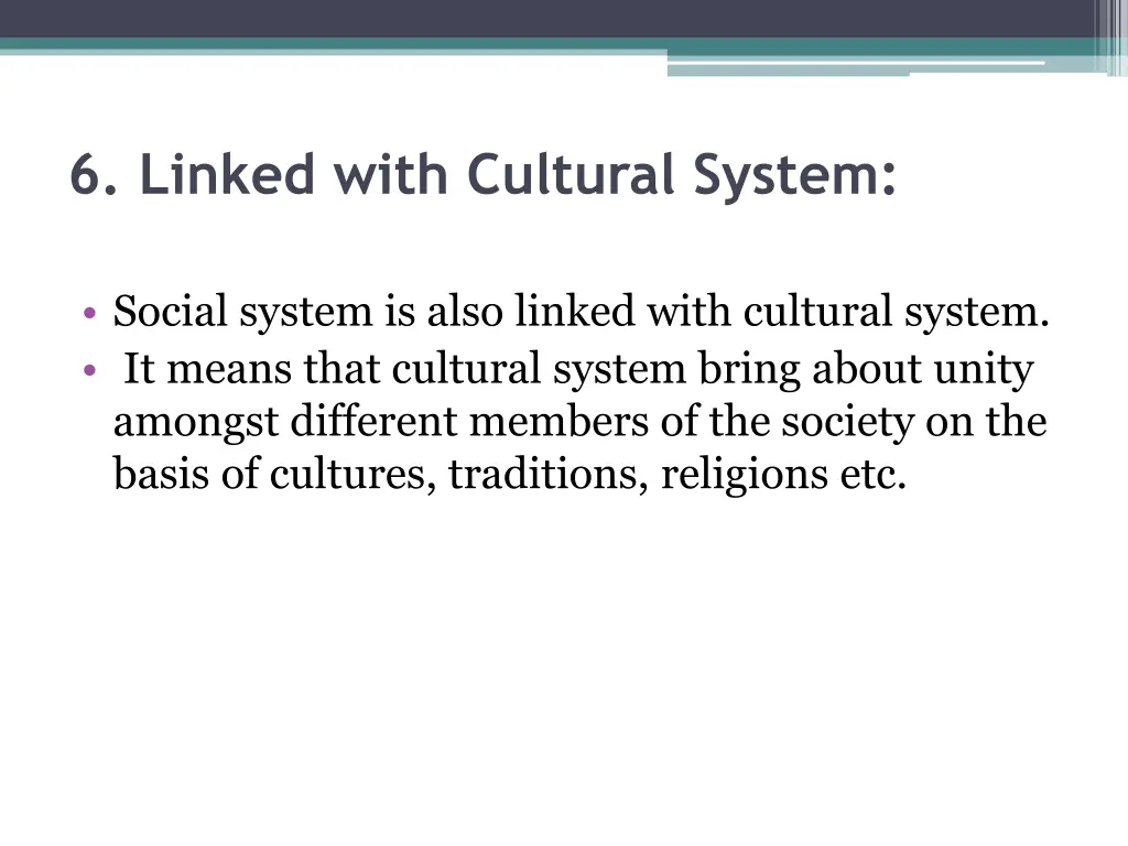 6 linked with cultural system