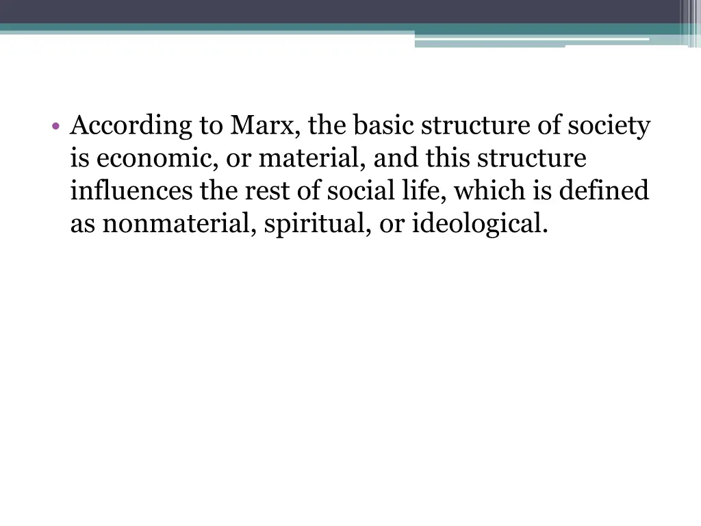 according to marx the basic structure of society