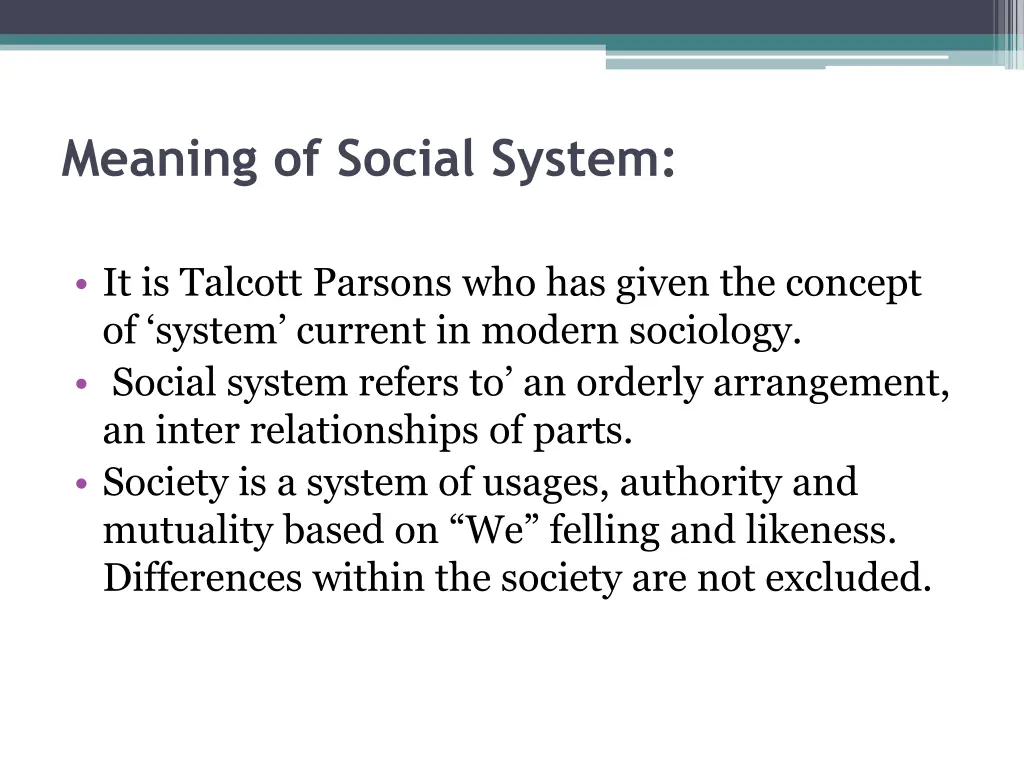 meaning of social system