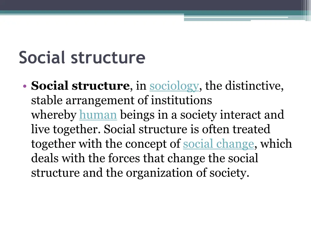 social structure