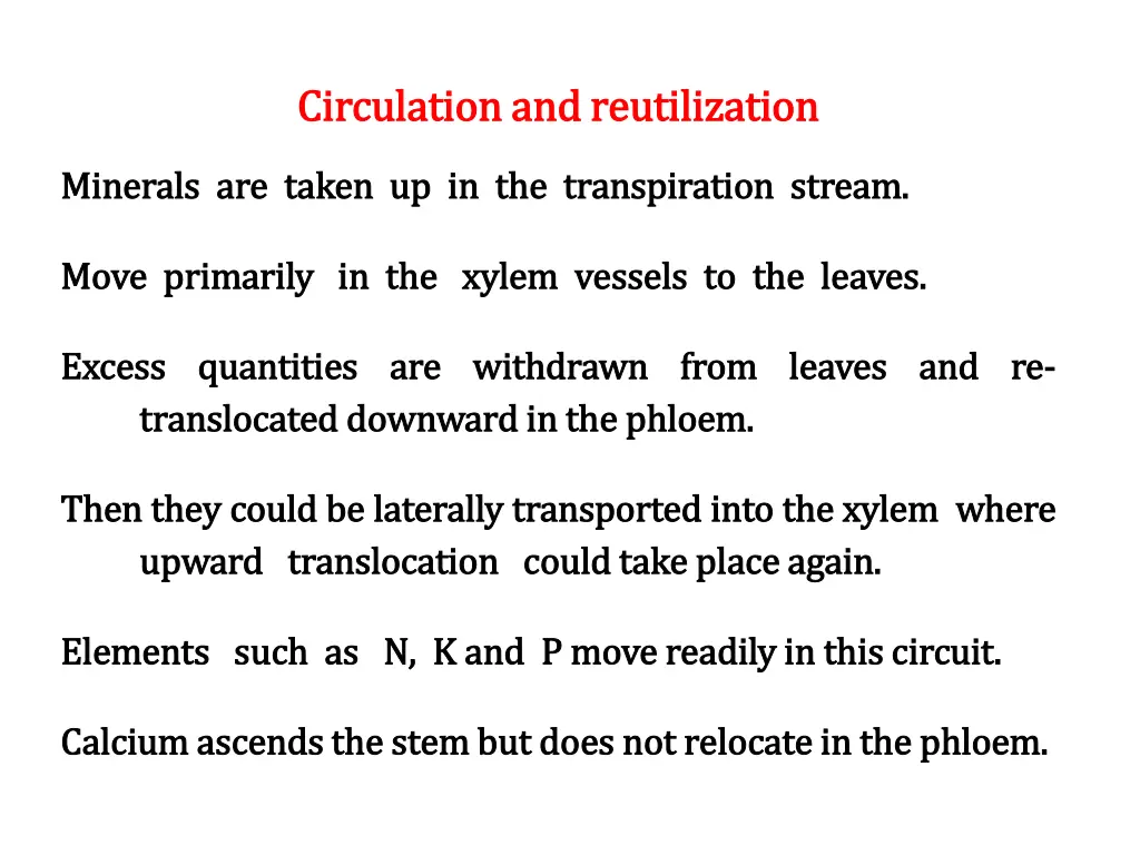 circulation and reutilization circulation