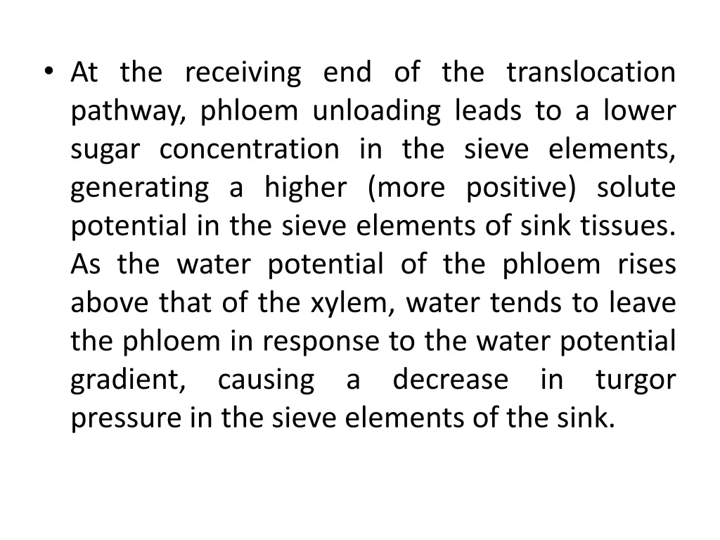 at the receiving end of the translocation pathway