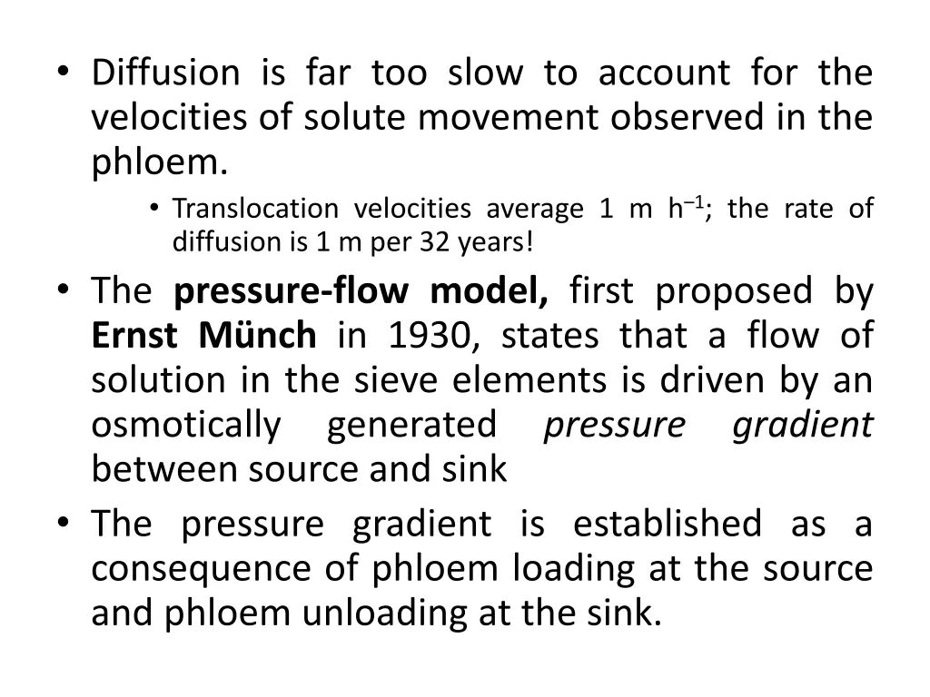 diffusion is far too slow to account