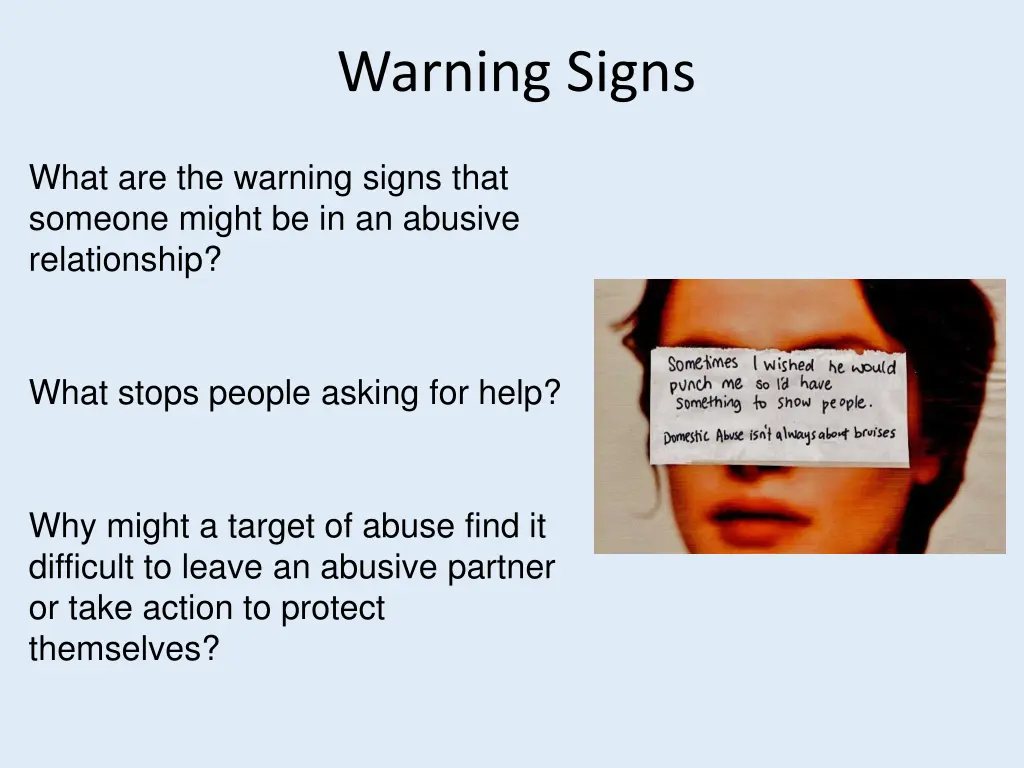 warning signs