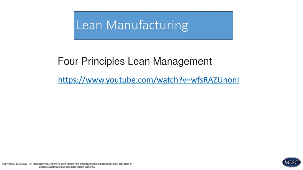 lean manufacturing