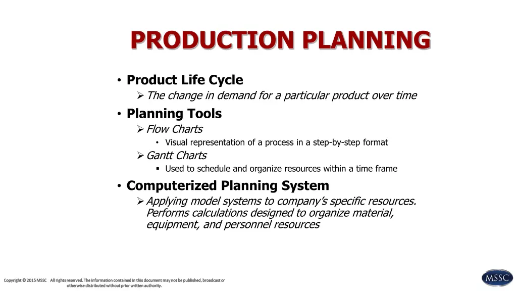 production planning 2