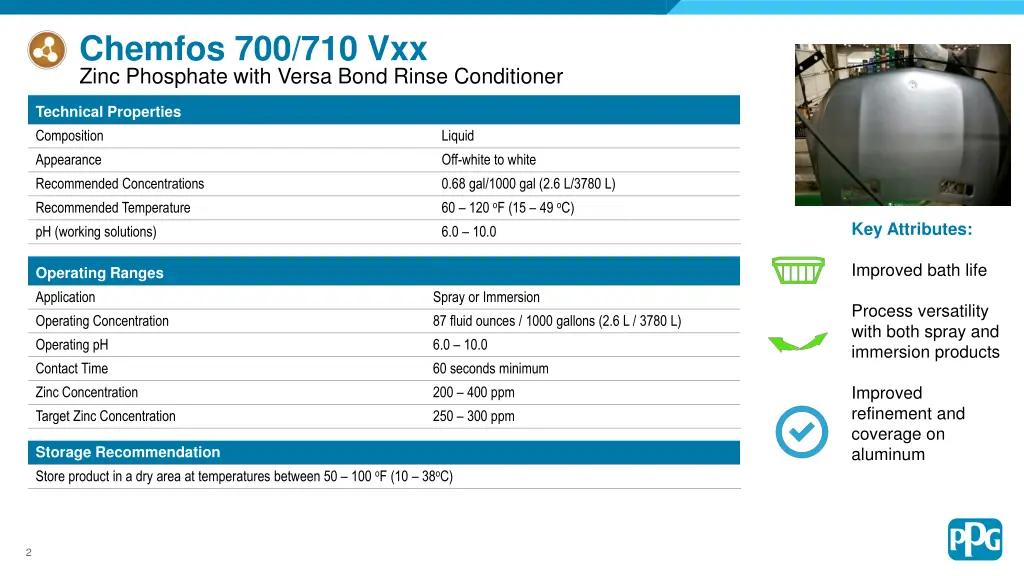 chemfos 700 710 vxx zinc phosphate with versa 1