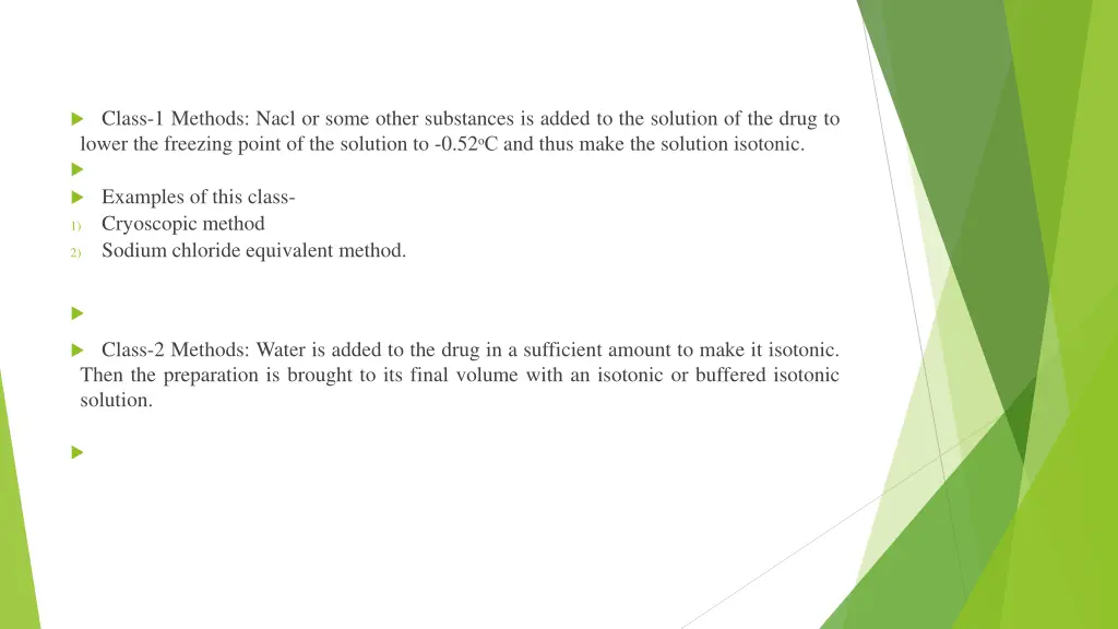 class 1 methods nacl or some other substances