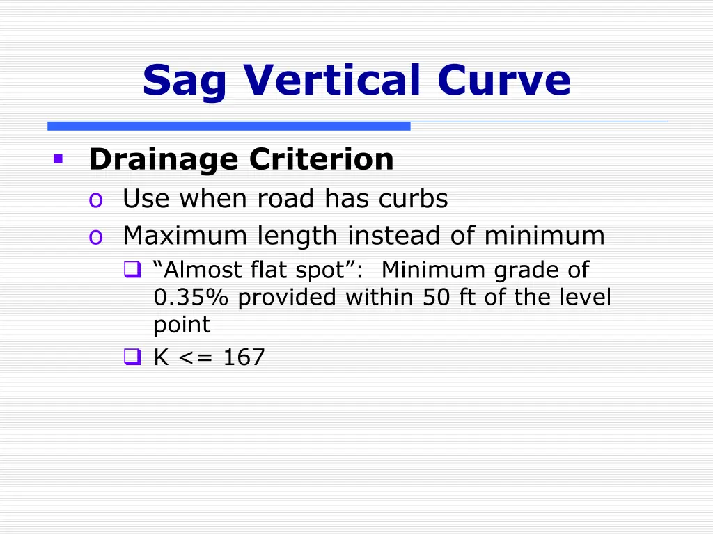 sag vertical curve 3