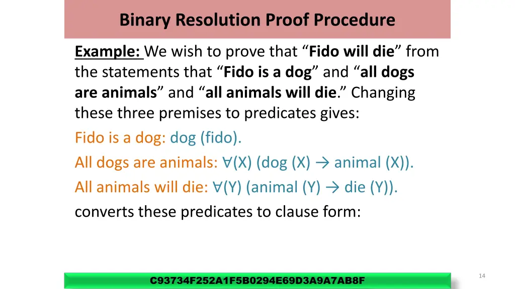 binary resolution proof procedure 1