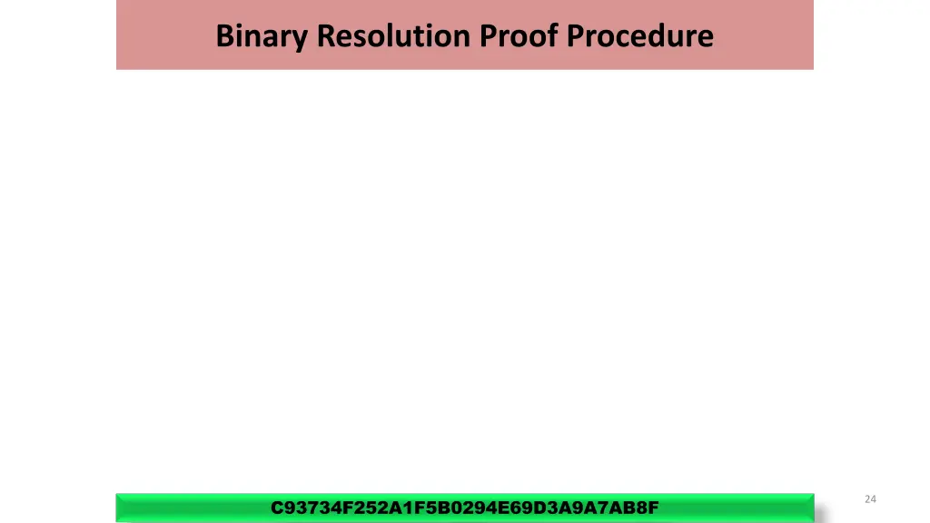 binary resolution proof procedure 11