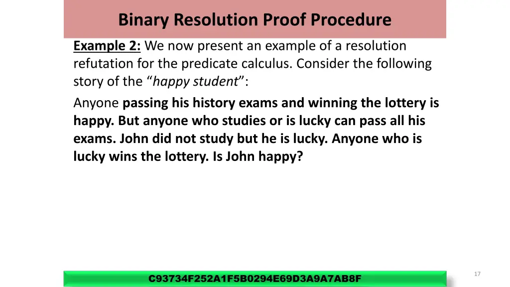 binary resolution proof procedure 4