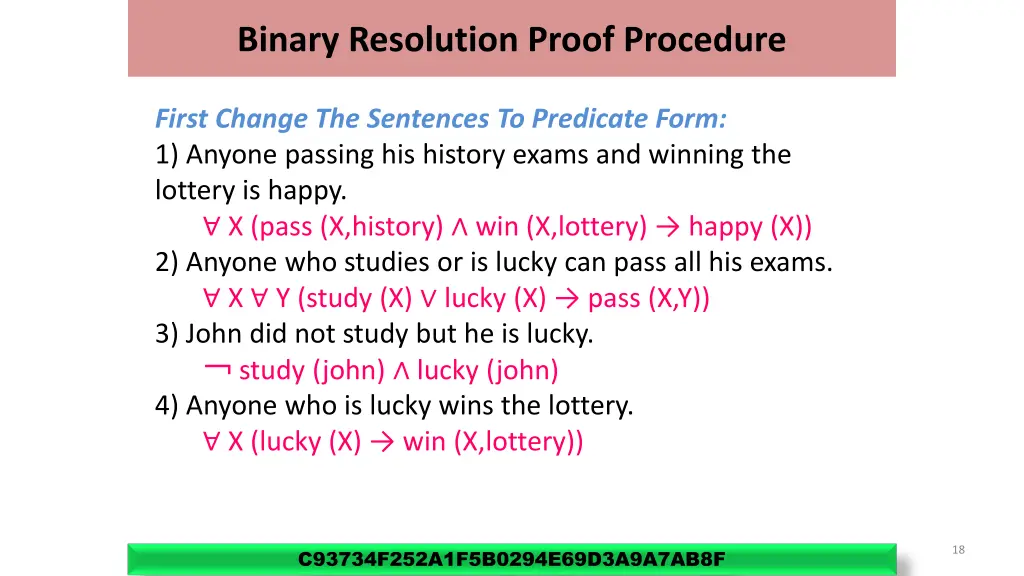 binary resolution proof procedure 5