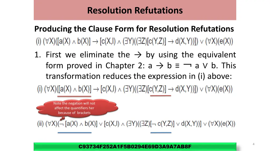 resolution refutations