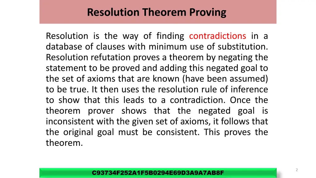 resolution theorem proving