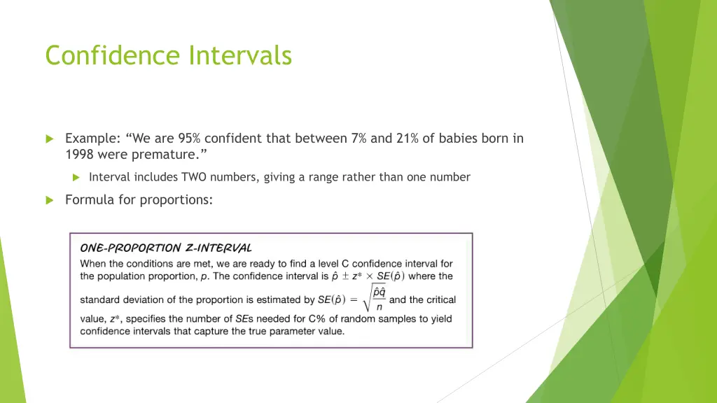 confidence intervals