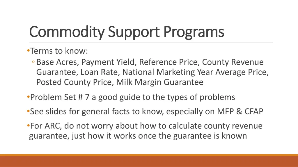 commodity support programs commodity support 2