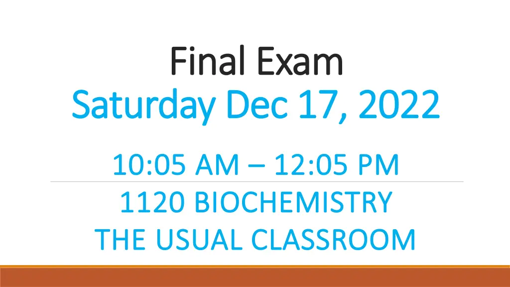 final exam final exam