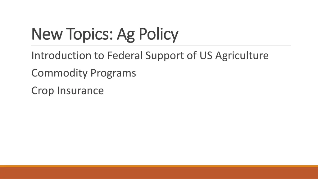 new topics ag policy new topics ag policy