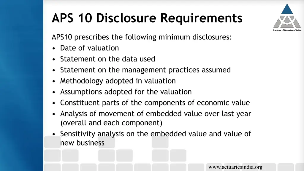 aps 10 disclosure requirements