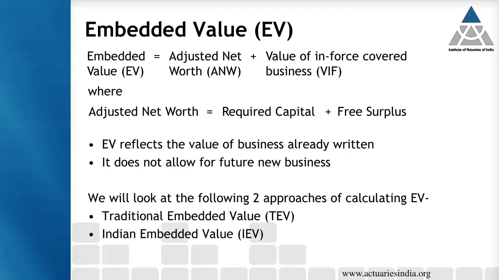 embedded value ev