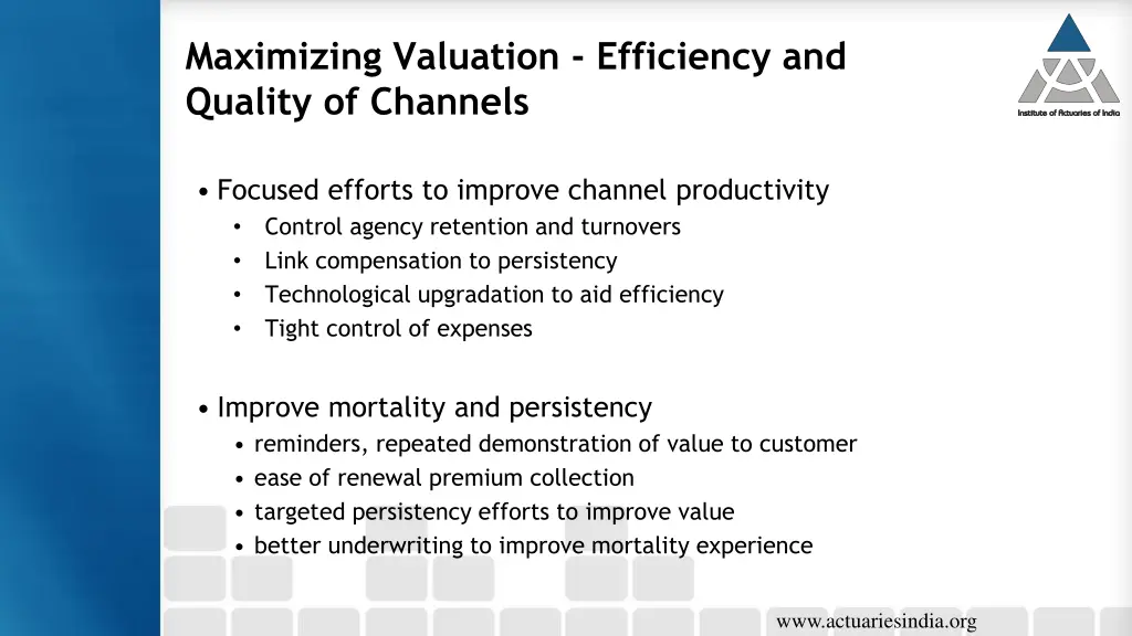 maximizing valuation efficiency and quality