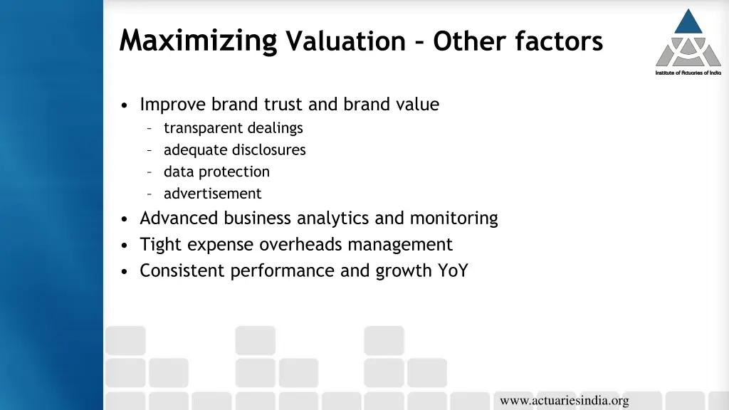 maximizing valuation other factors