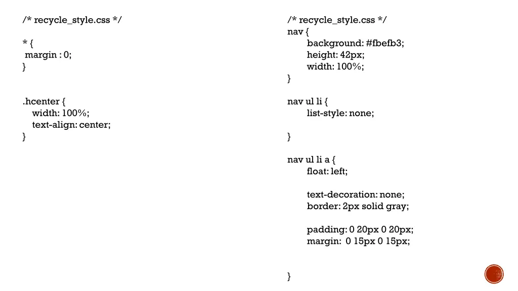 recycle style css