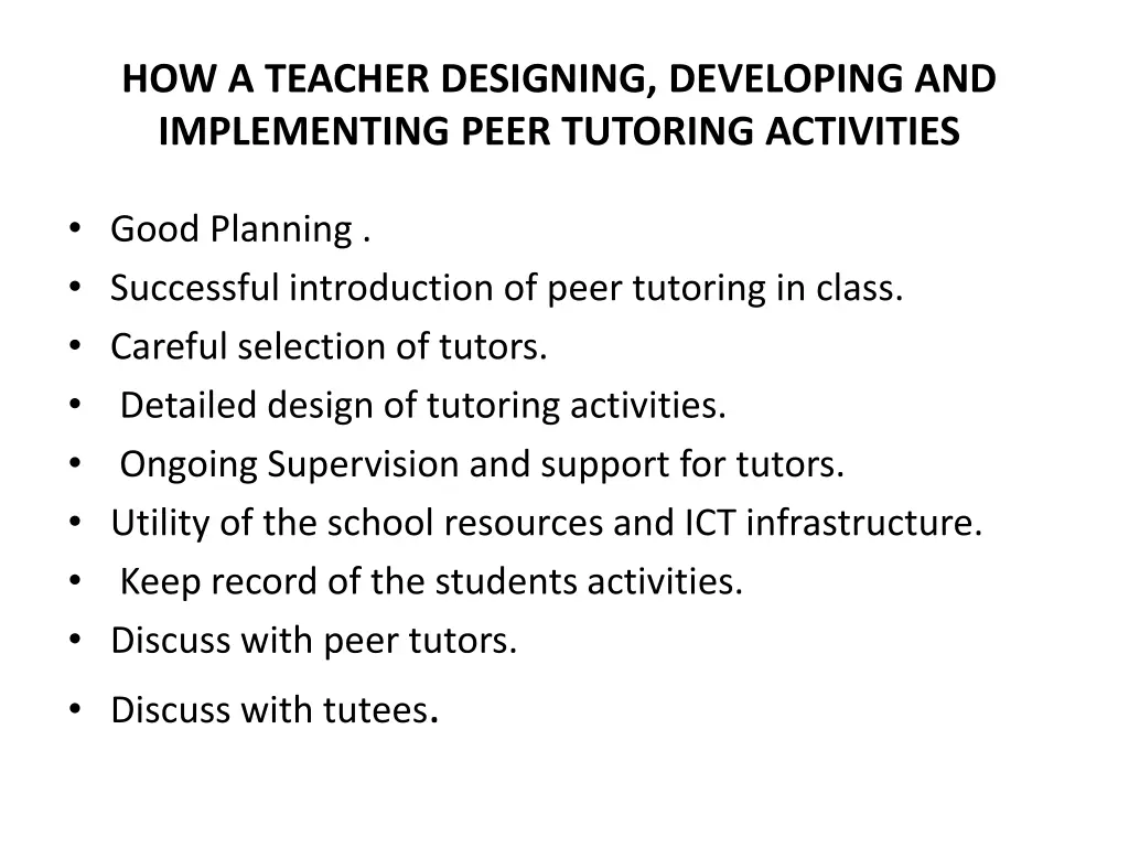 how a teacher designing developing