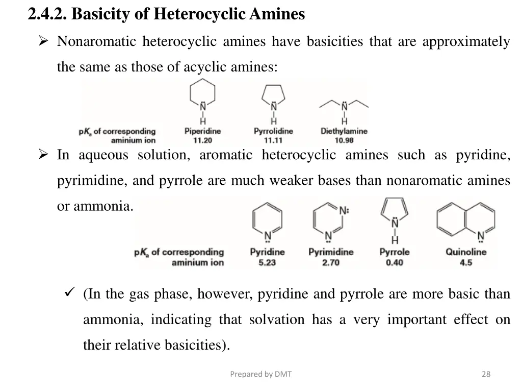 2 4 2 basicity of heterocyclic amines