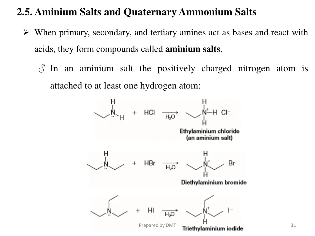 2 5 aminium salts and quaternary ammonium salts