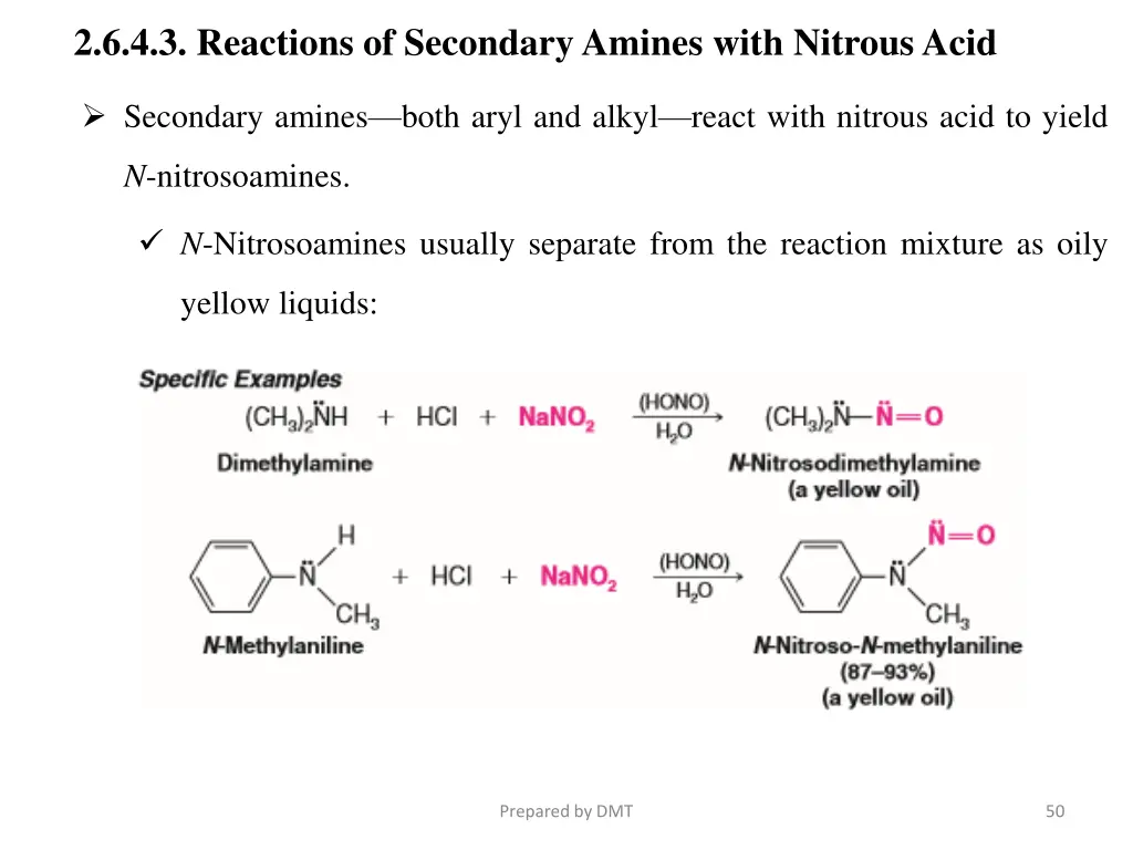 2 6 4 3 reactions of secondary amines with