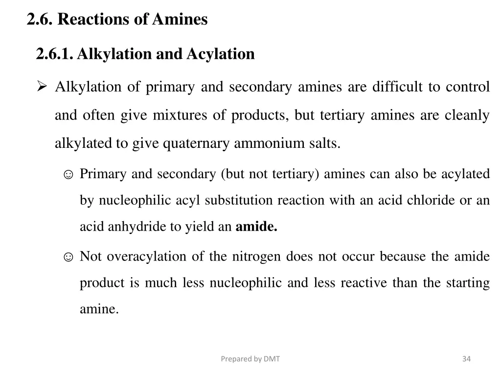 2 6 reactions of amines