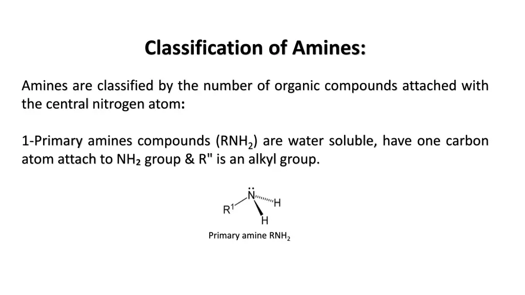 classification of amines