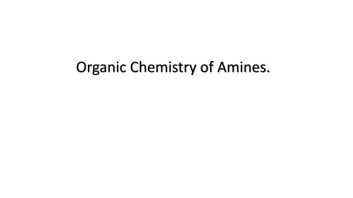 organic chemistry of amines