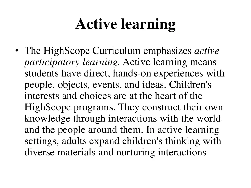 active learning