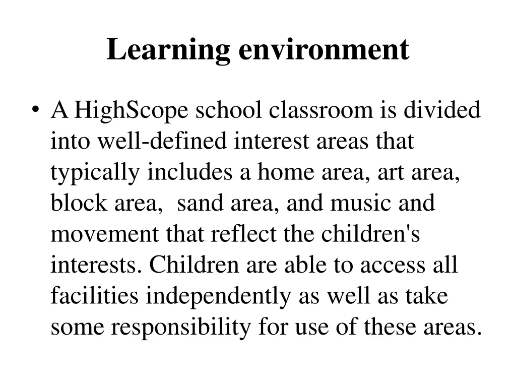 learning environment