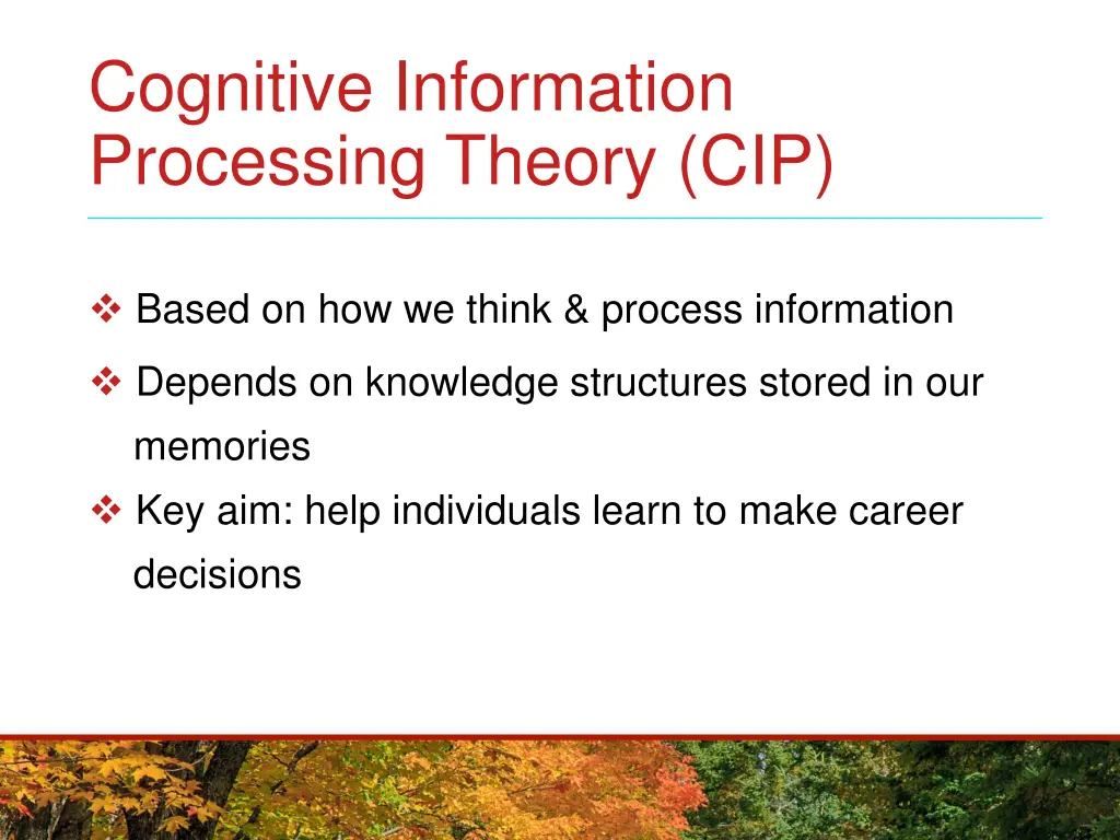 cognitive information processing theory cip