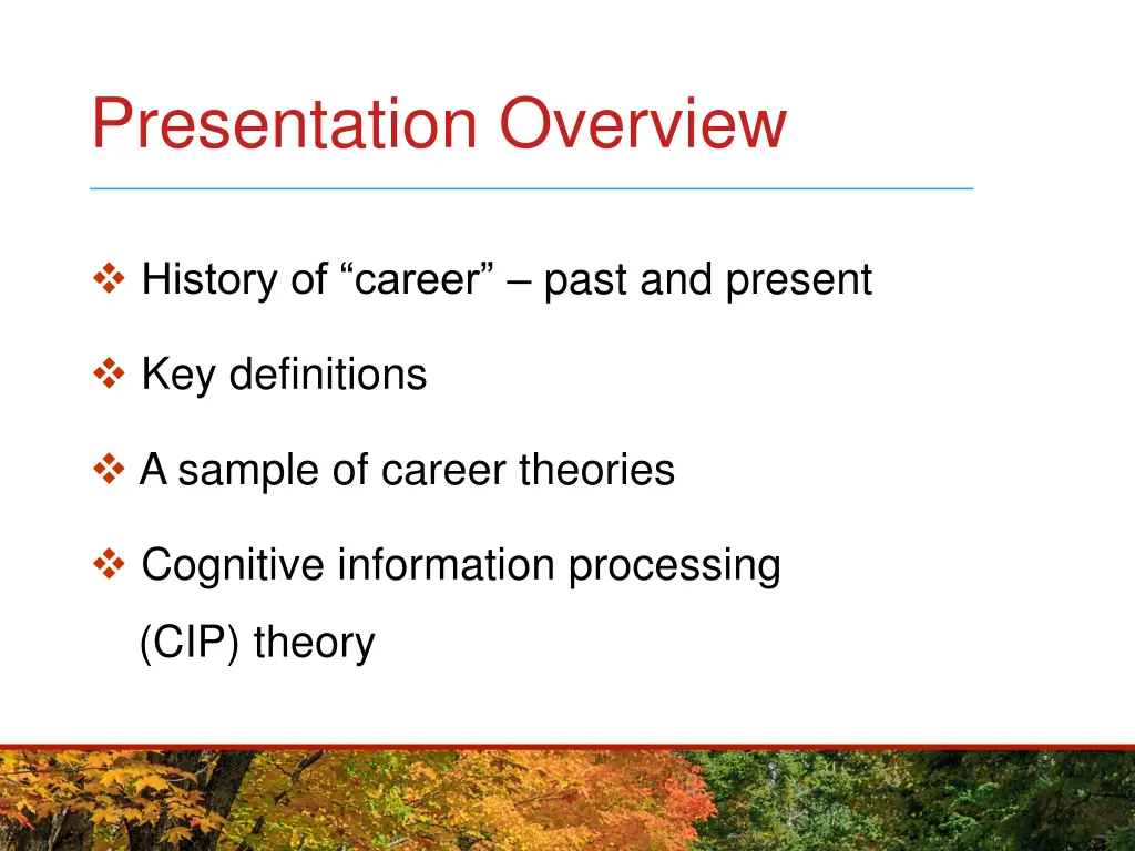 presentation overview