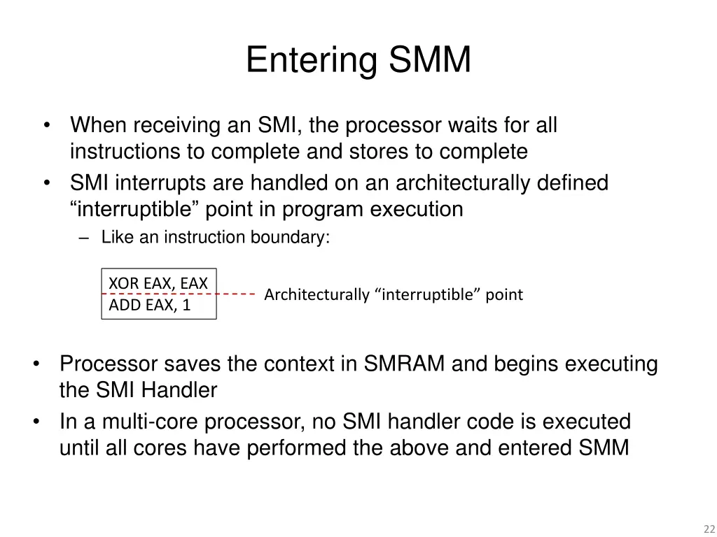 entering smm