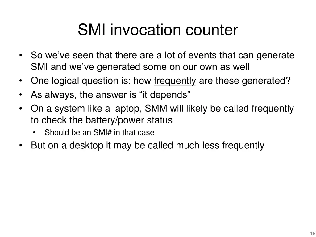 smi invocation counter