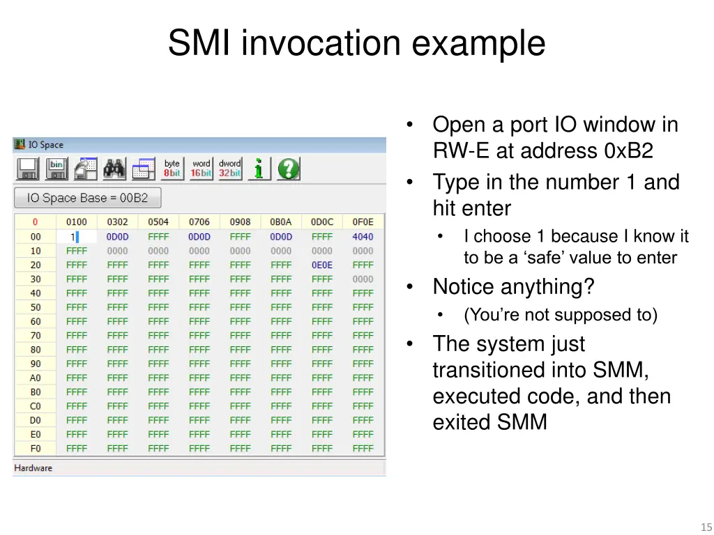 smi invocation example