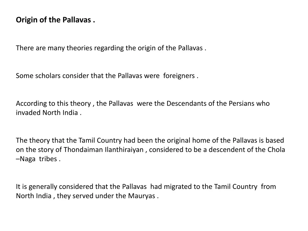 origin of the pallavas 1