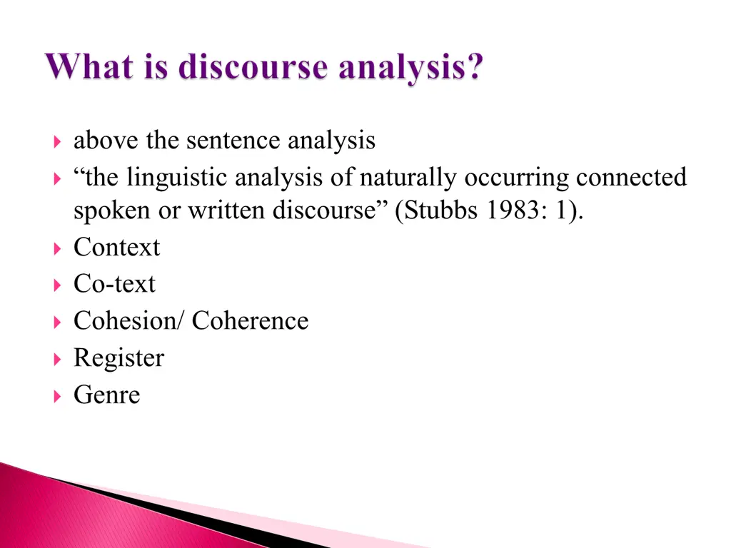 above the sentence analysis the linguistic
