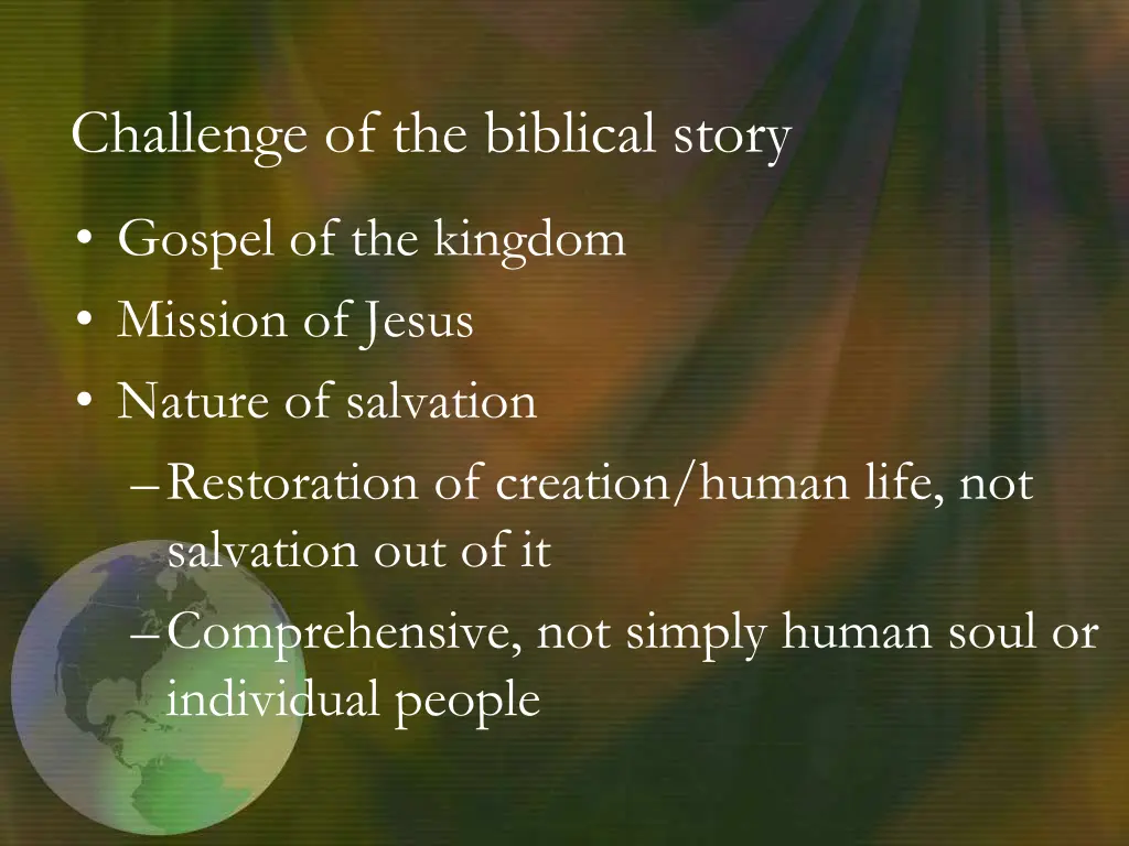 challenge of the biblical story 2